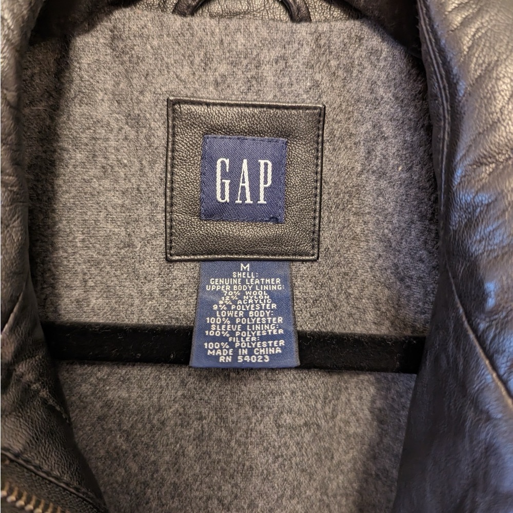 Gap Black Leather Jacket - image 3